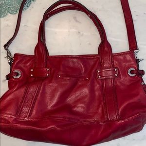 Large red B Makowsky purse
